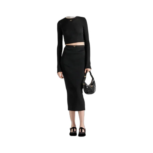 Ribbed Jersey Skirt