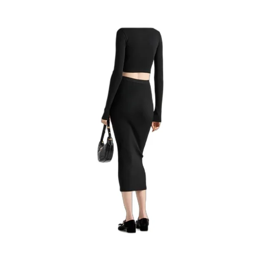 Ribbed Jersey Skirt