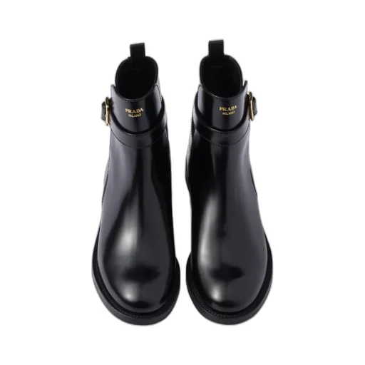 Logo-Printed Round-Toe Boots