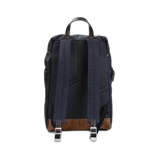 Re-Nylon And Leather Backpack