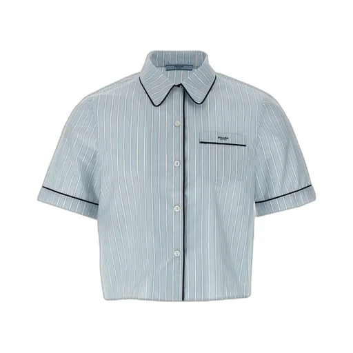 Striped Chambray Bowling Shirt