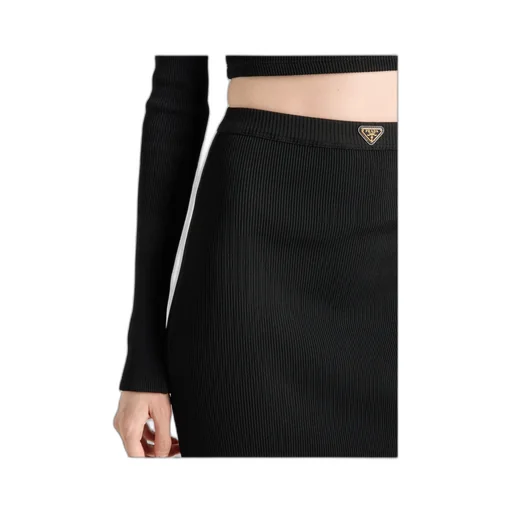 Ribbed Jersey Skirt