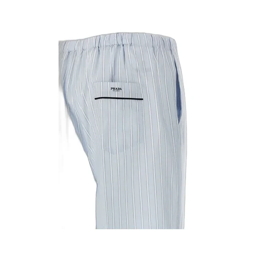 Striped Chambray Trousers