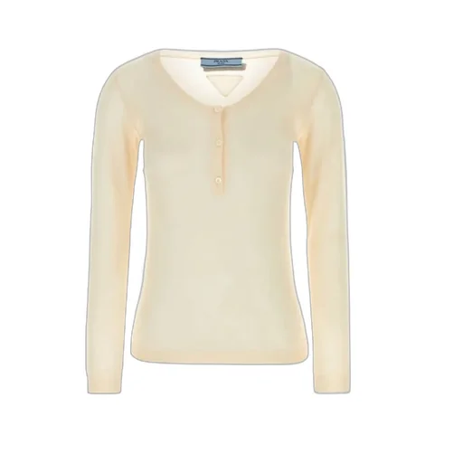 Long-Sleeved Crewneck Knitted Top