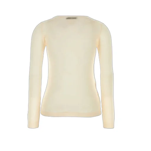 Long-Sleeved Crewneck Knitted Top