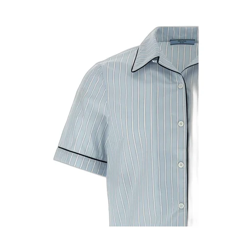 Striped Chambray Bowling Shirt