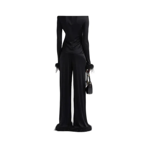 Triangle Logo Wide-Leg Trousers