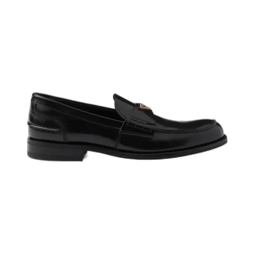 Triangle-Logo Slip-On Loafers
