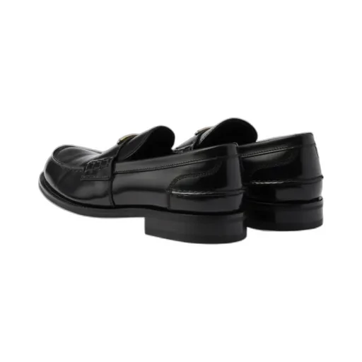Triangle-Logo Slip-On Loafers