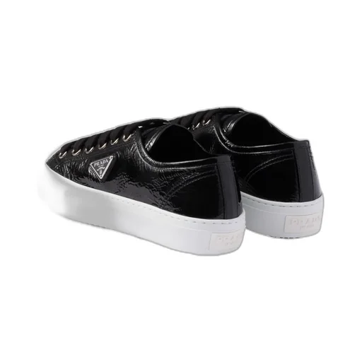 Triangle-Logo Lace-Up Sneakers