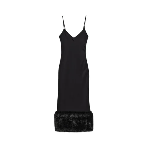 V-Neck Jersey Midi Dress