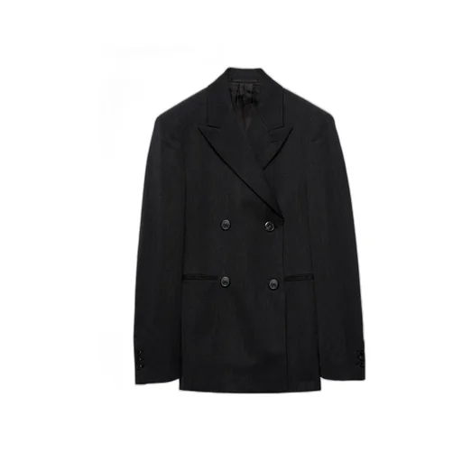 Double-Breasted Gabardine Jacket