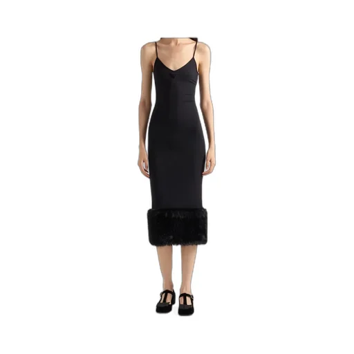 V-Neck Jersey Midi Dress