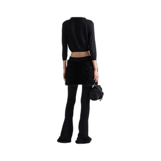 V-Neck Knitted Cropped Cardigan