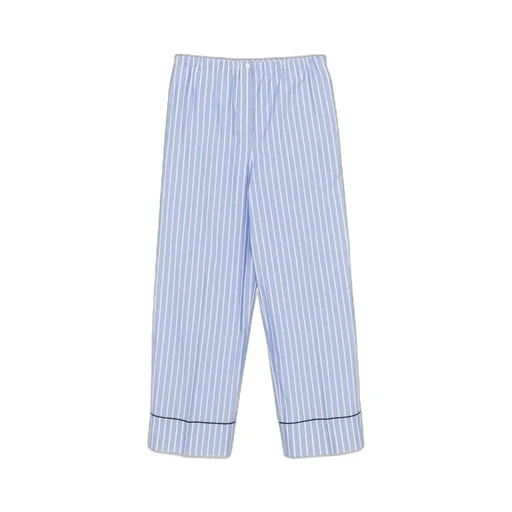 Striped Chambray Trousers