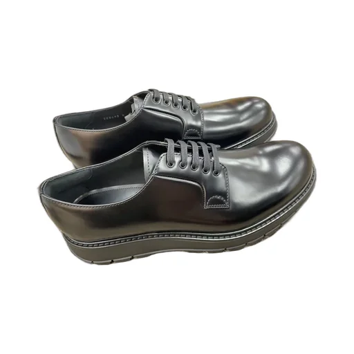 Brushed Leather Lace-Up Shoes