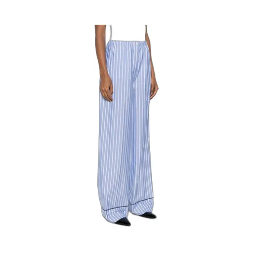 Striped Chambray Trousers