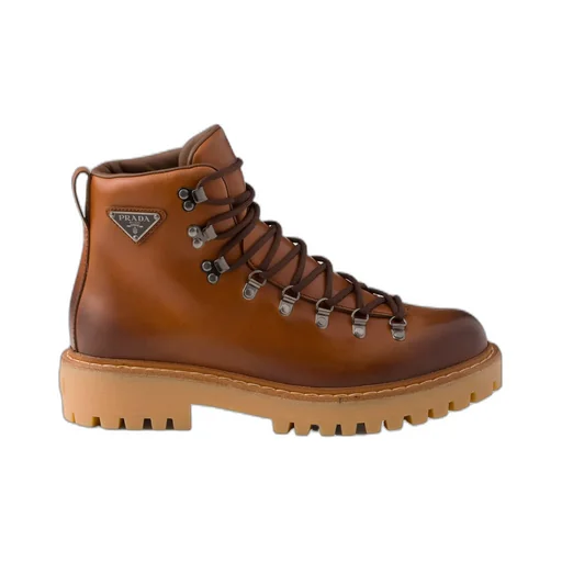 Almond-Toe Lace-Up Boots
