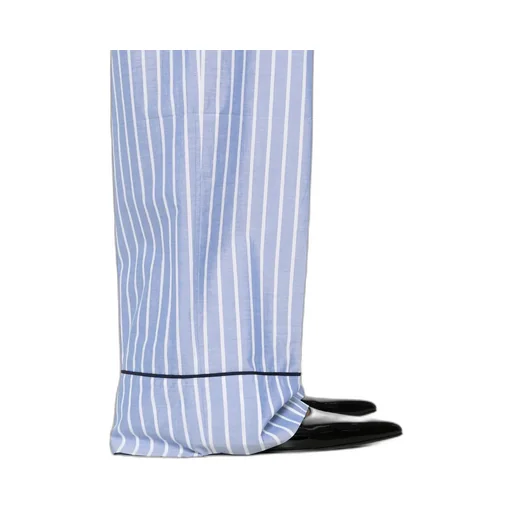 Striped Chambray Trousers