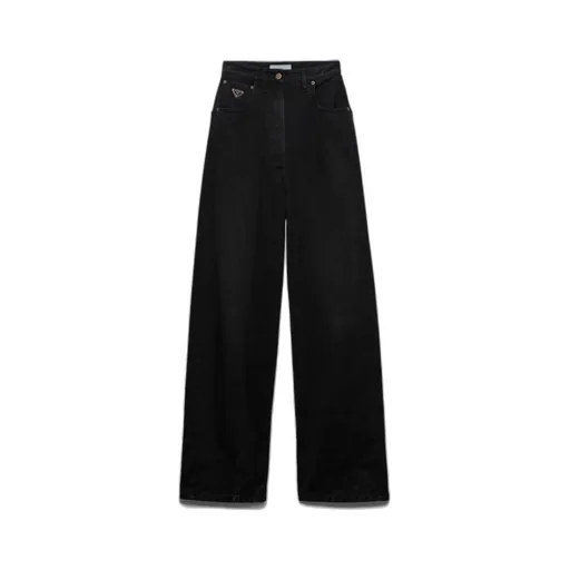 Logo-Patch Wide Leg Jeans