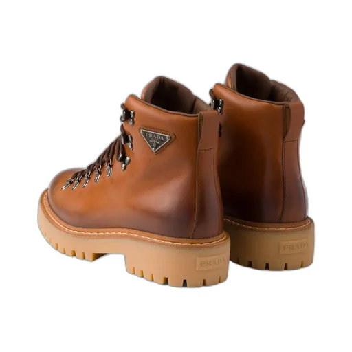 Almond-Toe Lace-Up Boots
