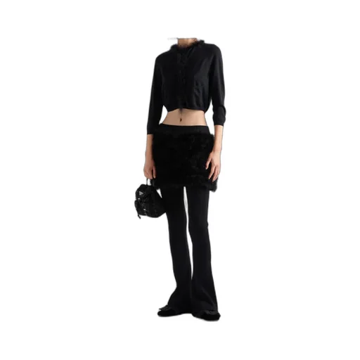 V-Neck Knitted Cropped Cardigan