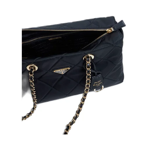Quilted Chain-Linked Shoulder Bag