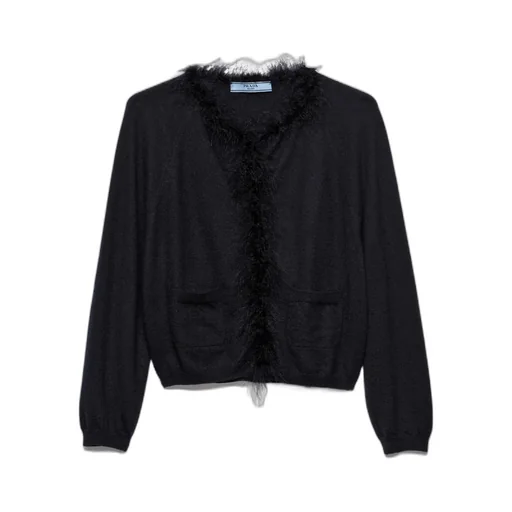 V-Neck Knitted Cropped Cardigan