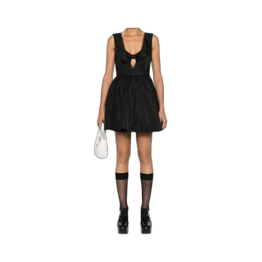Re-Nylon Bow-Detail Mini Dress