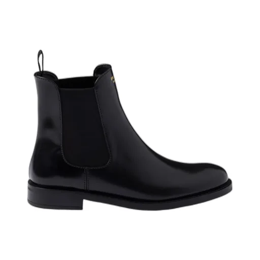 Brushed Leather Ankle Boots