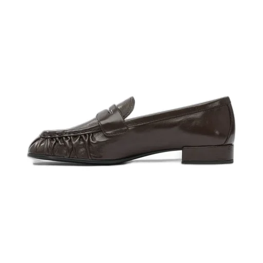 Pleated Leather Loafers