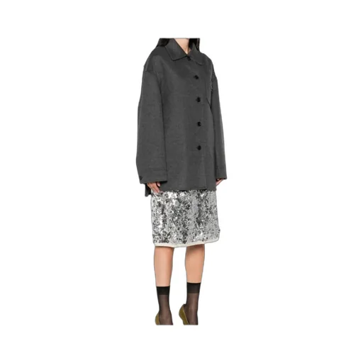 Single-Breasted Double Cashwool Caban Jacket