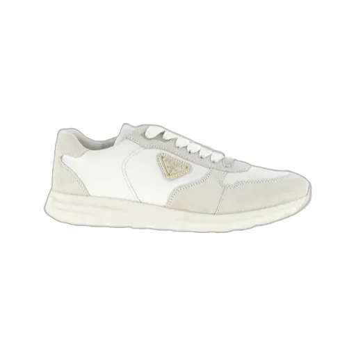 Triangle-Logo Lace-Up Sneakers