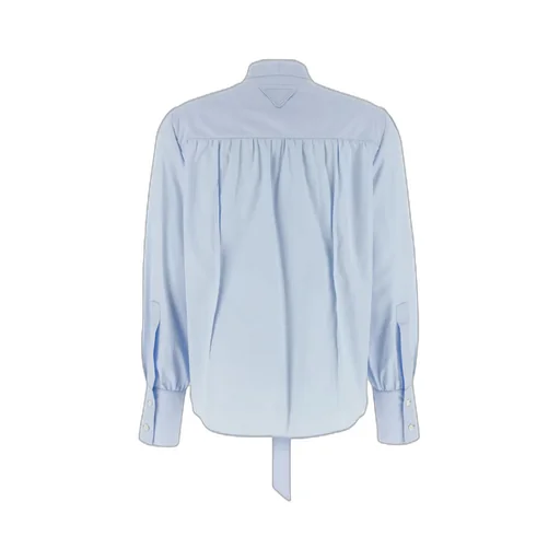 Bow-Collar Cotton Shirt