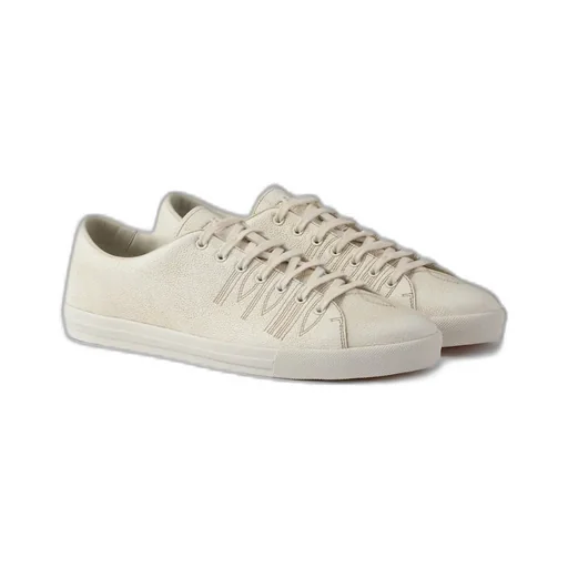 Aged-Effect Leather Sneakers
