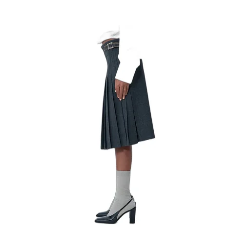 Pleated Skirt With Belt