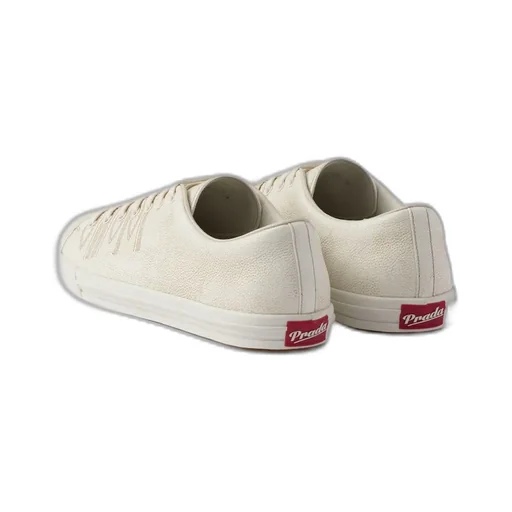 Aged-Effect Leather Sneakers