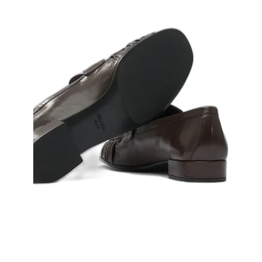 Pleated Leather Loafers
