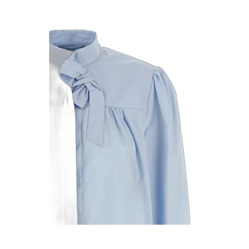 Bow-Collar Cotton Shirt