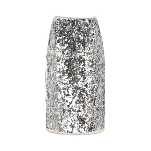 Sequin-Embellished Side-Tie Midi Skirt