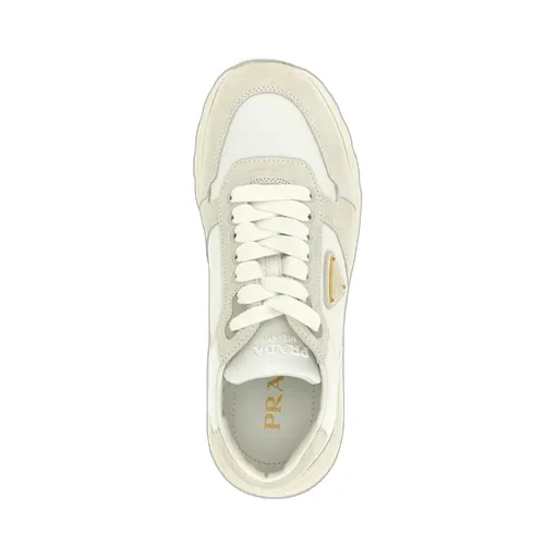 Triangle-Logo Lace-Up Sneakers