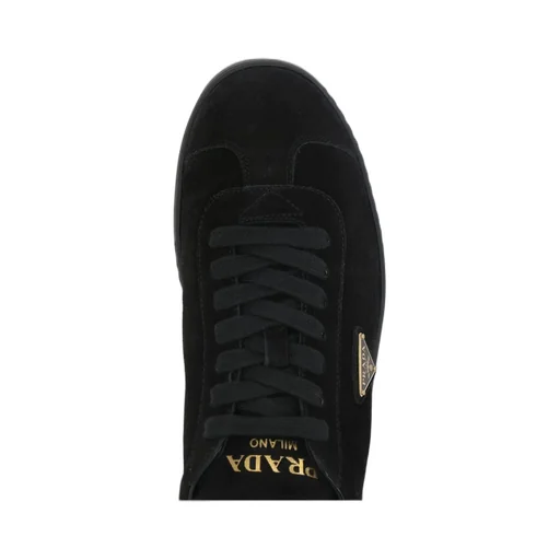 Suede Logo-Plaque Sneakers