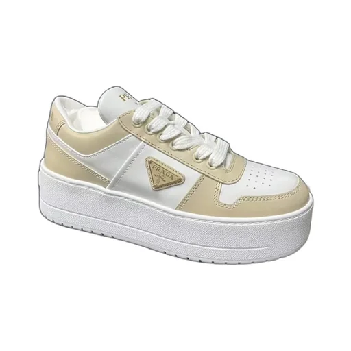 Leather Panelled Platform Sneakers