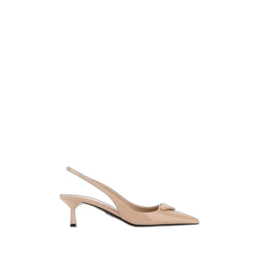 Logo Detailed Slingback Pumps