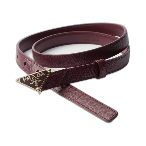 Triangle-Logo Buckle-Fastened Belt
