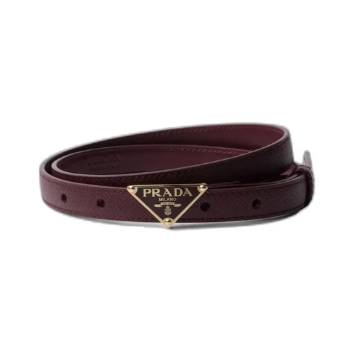 Triangle-Logo Buckle-Fastened Belt