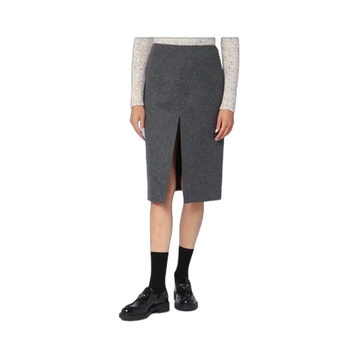 Loden Fabric Pencil Skirt