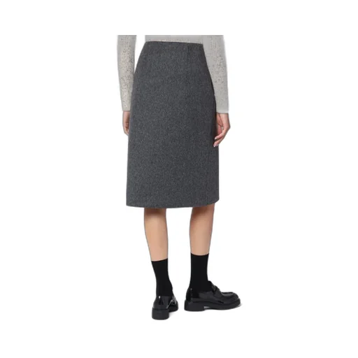 Loden Fabric Pencil Skirt