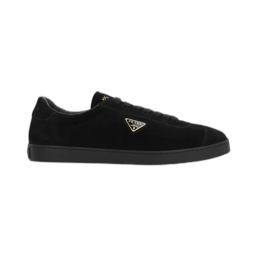 Suede Logo-Plaque Sneakers