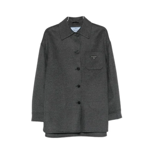 Single-Breasted Double Cashwool Caban Jacket